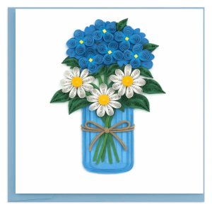 Blue Hydrangea Quilling Card