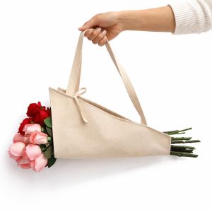 Custom Canvas Flower Carrier Bag