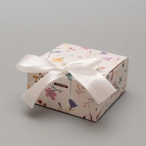 Floral Gift Box with Satin Bow